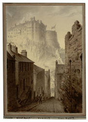 Edinburgh Castle from the Vennel