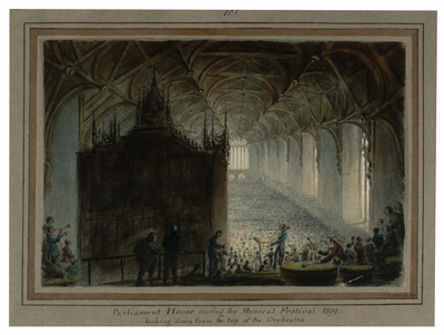 Parliament House during the Musical Festival, 1819