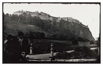 Edinburgh Castle from west Princes Street Gardens