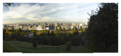 Panorama of Princes Street from Edinburgh Castle