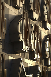Details of 'Think Pods' on Scottish Parliament building