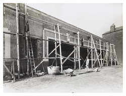 West shelter faience work and rendering, 10th July 1935