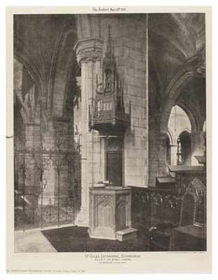 St Giles Cathedral, Edinburgh, pulpit in Moray Chapel