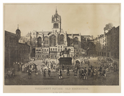 Parliament Square, Old Edinburgh in the 18th century