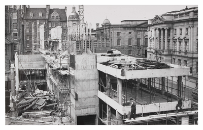 Construction site at Melbourne Place, Edinburgh
